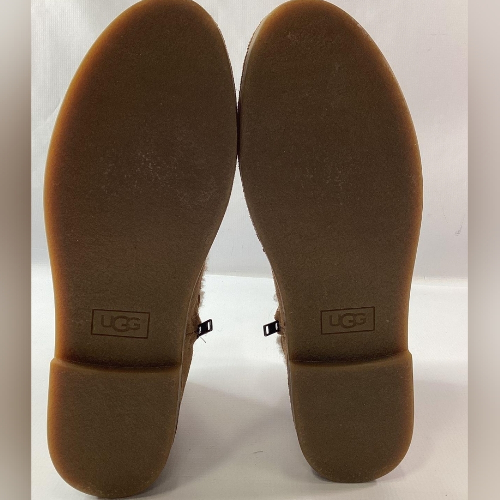 UGG Catica Shearling Suede Leather Chestnut Boots Size 10 NWOT MSRP $195 - Picture 8 of 9